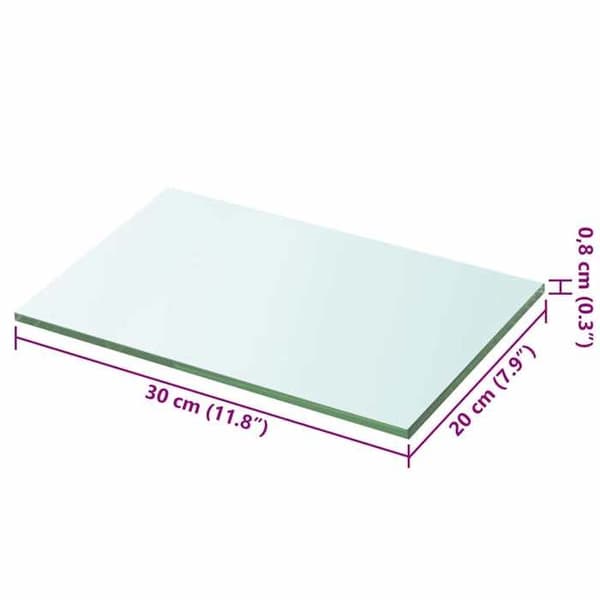 Maison Exclusive - Hyllpaneler 2 st Glas Transparent 30 x 20 cm Transparent