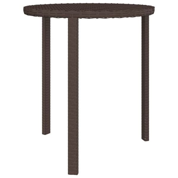 Maison Exclusive - 3 st bruna trädgårds sidobord i flätad resin