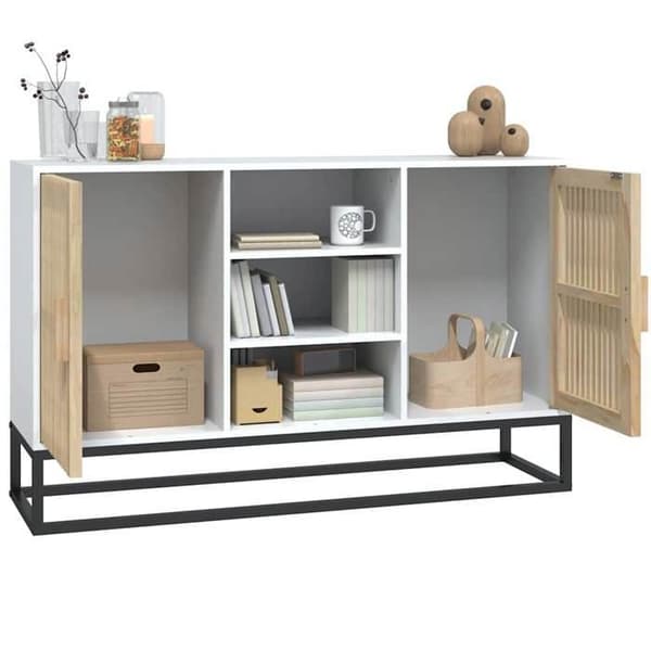 Maison Exclusive - Buffé vit 105x30x65 cm ingenjörsträ