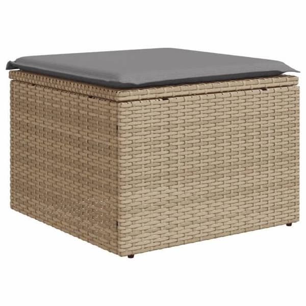 Maison Exclusive - Trädgårdsmöbler med kuddar 6 delar beige flätad resin