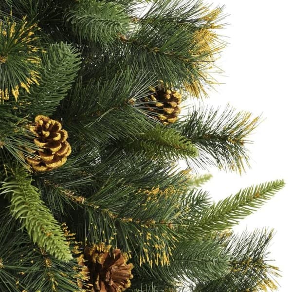 Maison Exclusive - Konstgjord julgran med kottar 210 cm