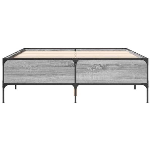 Maison Exclusive - Sängram utan madrass sonoma grå 160x200 cm