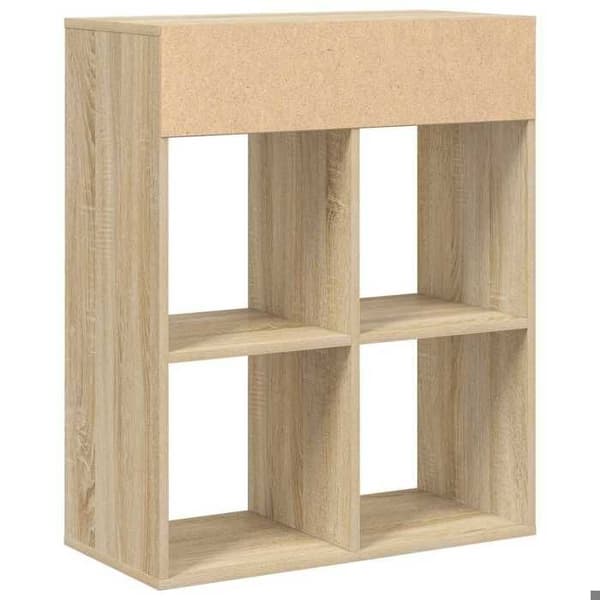 Maison Exclusive - Bibliotek ek sonoma 66x31x80 cm ingenjörsträ