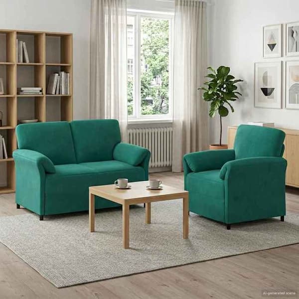 Maison Exclusive - Sæt af 2 Sofaer Turquoise Velour