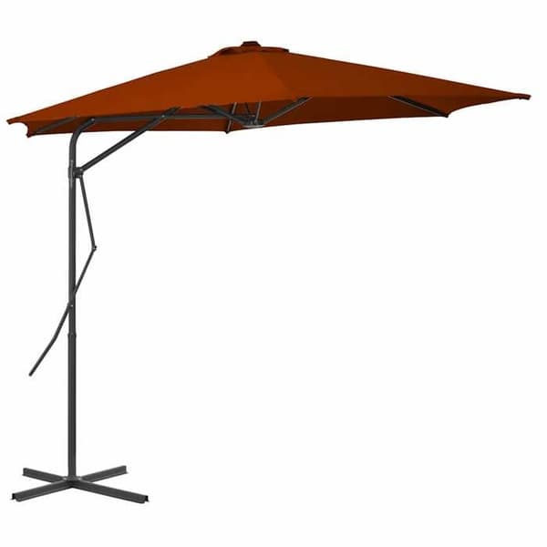 Trädgårdsparasol - EXKLUSIV HEM - 300x230 cm - Rektangulär - UV-beständig polyester - Stålstolpe 360° Terrakotta