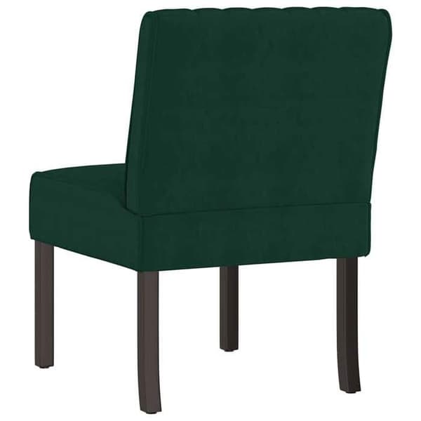 Maison Exclusive - Mørkegrøn velour stol uden armlæn