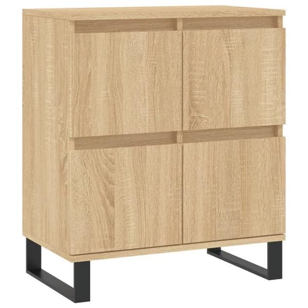 Buffet - Buffeter 3 stk - Sonoma eg - Ingeniørtræ - Stort opbevaringsrum Sonoma ek