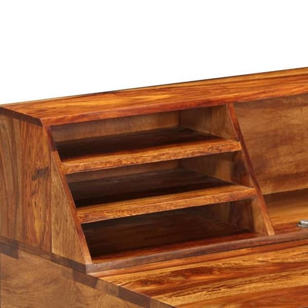 Maison Exclusive - Kontor 110x50x94 cm Solid Seshamträ och stål