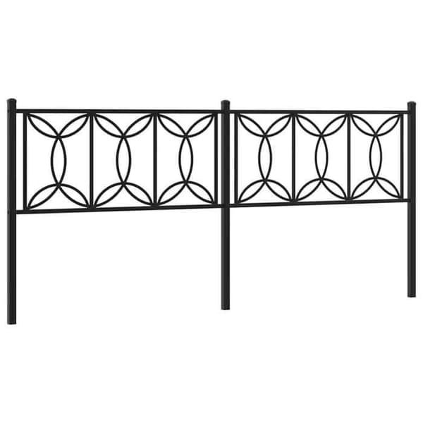 Maison Exclusive - Erstatnings hovedgærde i sort metal 193 cm