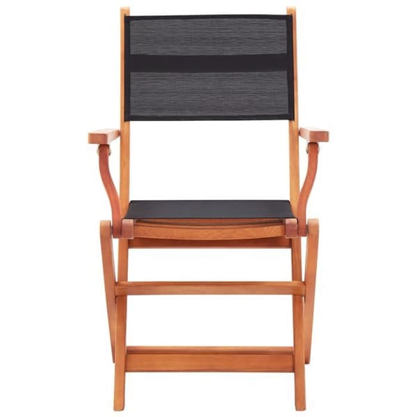 Maison Exclusive - Havefoldestole sæt af 6 sort eucalyptus textilène