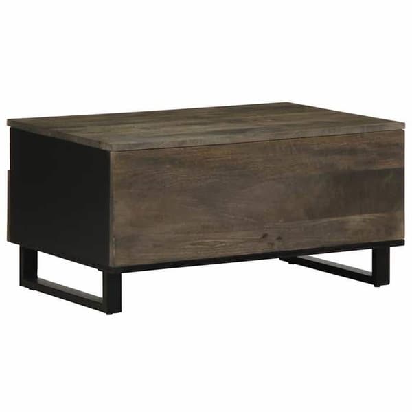 Maison Exclusive - Musta sohvapöytä 80x54x40 cm mangopuusta