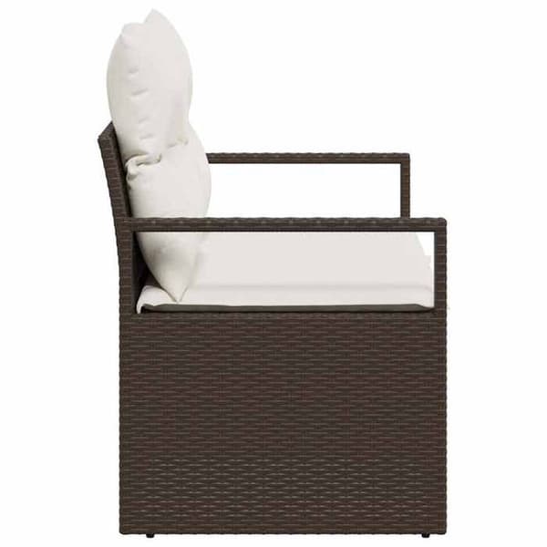 Maison Exclusive - Trädgårdsoffa med kudde 120 x 62 x 69 cm polyrotin