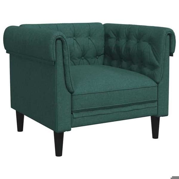 Maison Exclusive - Chesterfield fåtölj mörkgrön tyg Mörkgrön