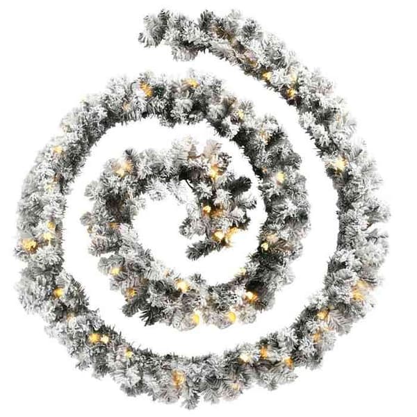 Maison Exclusive - Juleguirlande med LED-lys Grøn 5 m PVC