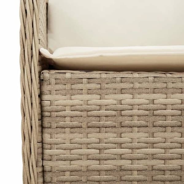 Maison Exclusive - Puutarhakalusteryhmä tyynyillä 5 kpl Beige polyrottinki
