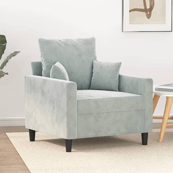 Maison Exclusive - Lysegrå Stol 60 cm Velour