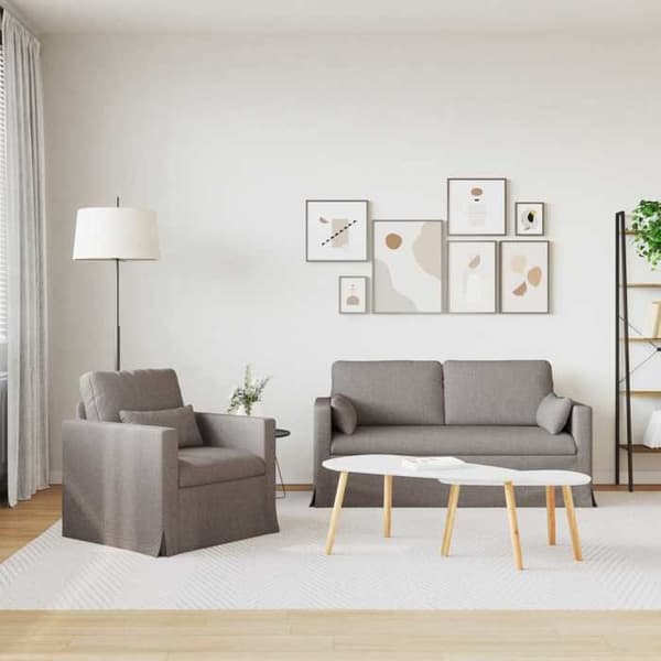 Maison Exclusive - 2-delars soffset i taupe tyg