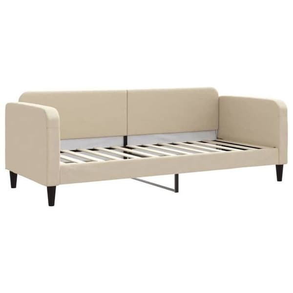 Maison Exclusive - Sovesofa med udtræk uden madras creme 80x200 cm Grädde
