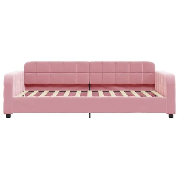 Maison Exclusive - Dagbädd med rosa madrass 100x200 cm sammet Ros