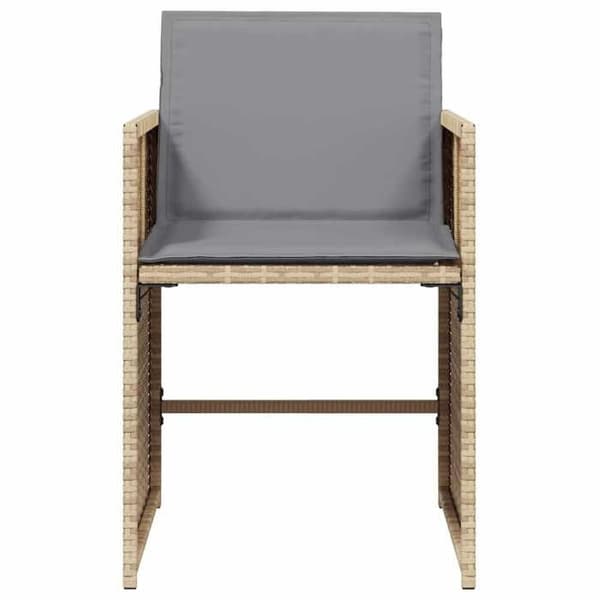 Maison Exclusive - Trädgårdsstolar med kuddar, set om 4, blandning beige Beige blandning
