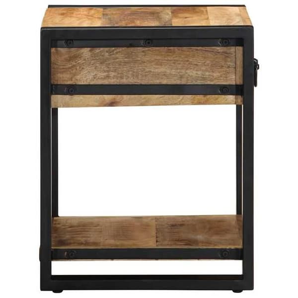 Maison Exclusive - Lisäpöytä 40x40x50 cm raaka mangopuu
