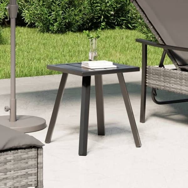 Maison Exclusive - Anthracite-puutarhapöytä 34x34x38 cm terästä