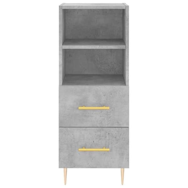 Maison Exclusive - Buffet Grå beton 34,5x34x90 cm Ingeniørtræ
