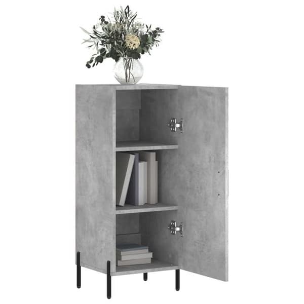 Maison Exclusive - Buffet Grå beton 34,5x34x90 cm Ingeniørtræ