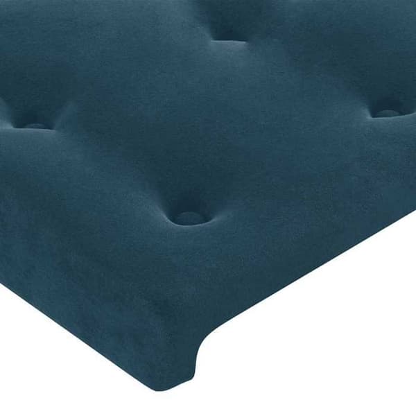 Maison Exclusive - Hovedgærde med LED Blå mørk 183x16x118/128 cm Velour