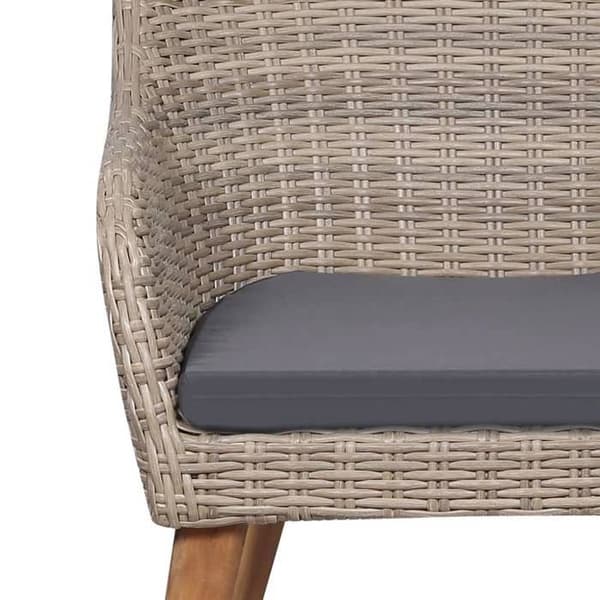 Maison Exclusive - Trädgårdsset med matbord och kuddar 5 delar Brun