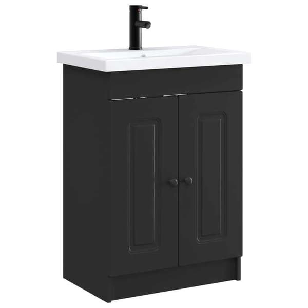 Maison Exclusive - Badeværelsesmøbel sæt Sort 56 x 37,5 x 81 cm
