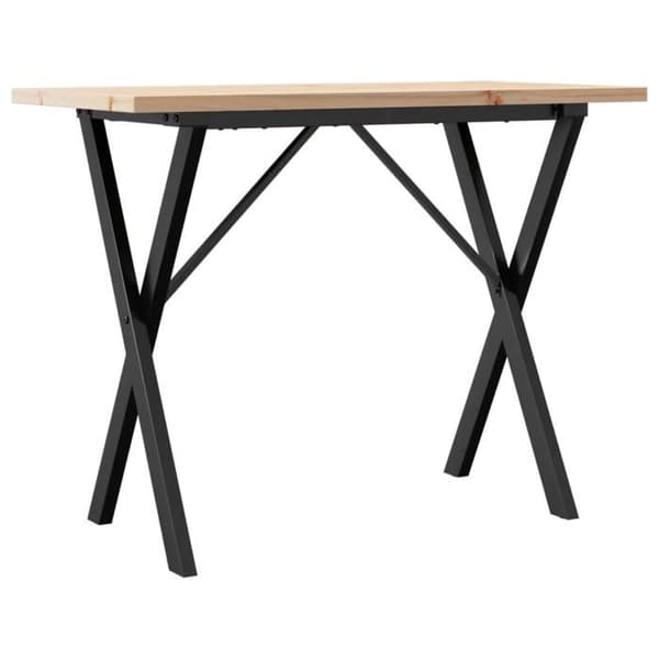 Spisebord - EKSKLUSIV HUS - X-ramme - massiv fyrretræ - rektangulær 100x50x75,5 cm
