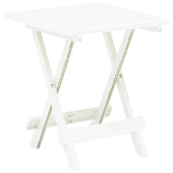 Maison Exclusive - Foldbart havebord hvidt 45x43x50 cm plastik Vit