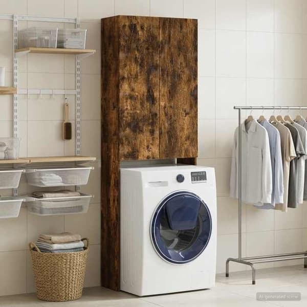 Maison Exclusive - Toilettskabe DELFT Røget eg 66 x 25,5 x 190 cm