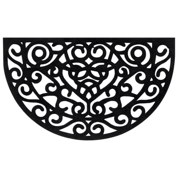 Maison Exclusive - Halvmåne dørmåtte 45x75 cm gummi Svart