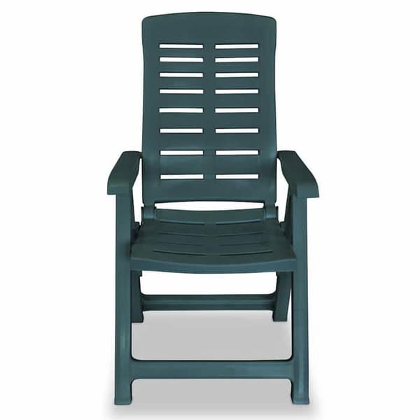 Maison Exclusive - Fällbara lutande stolar, set om 6, i grön plast Grön