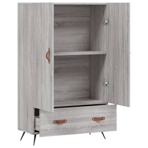 Maison Exclusive - Buffé hög sonoma grå 69,5x31x115 cm ingenjörsträ