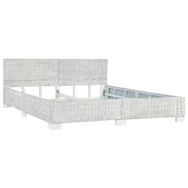 Sengestel - Eksklusiv Hus - Håndvævet Rattan - Grå - 180 x 200 cm Grå