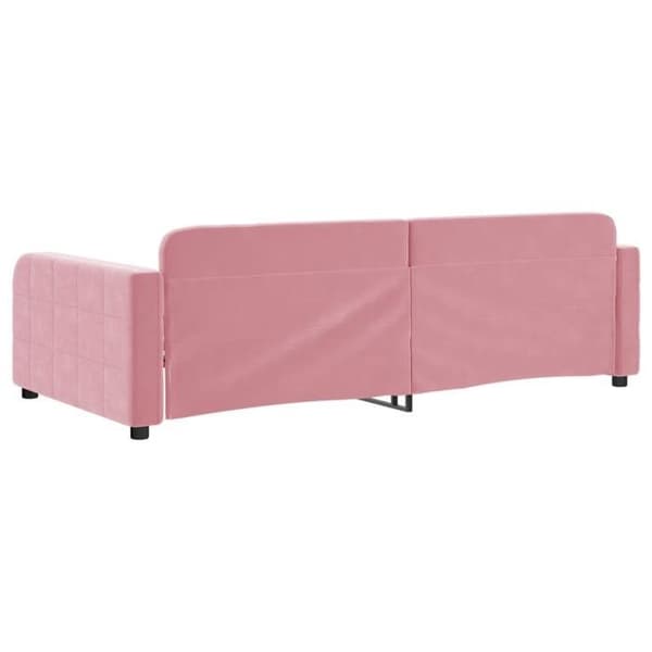 Maison Exclusive - Sängsoffa utan madrass rosa 90x200 cm sammet