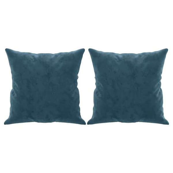 Maison Exclusive - Soffa 3 platser med dekorativa blå kuddar 180 cm sammet Blå