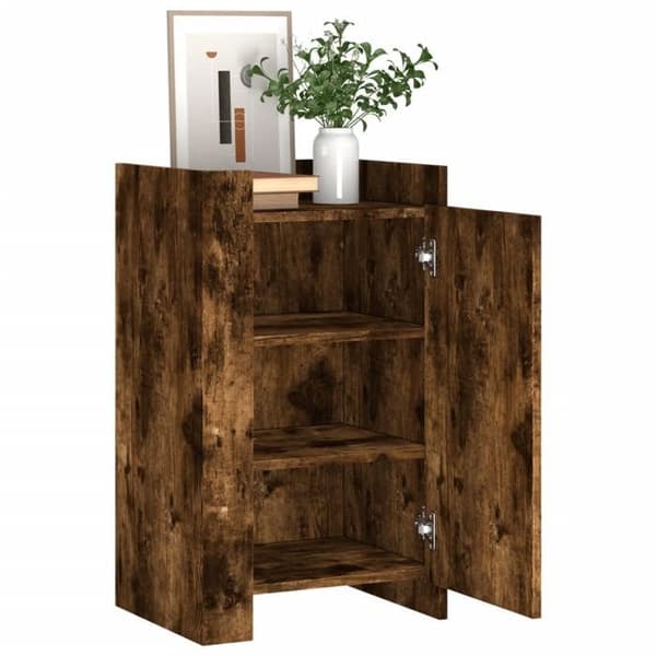 Maison Exclusive - Buffet i røgfyldt eg 45x35x75 cm ingeniørtræ