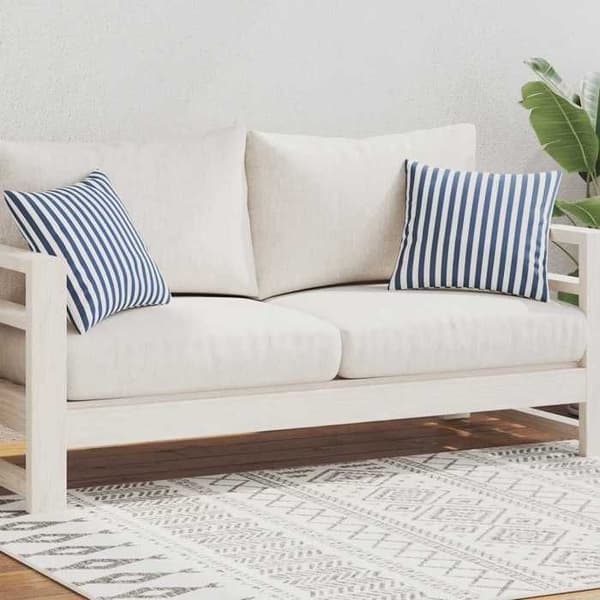 Maison Exclusive - Utomhus Kudde set om 2 Randig tryck 45 x 45 cm Blå