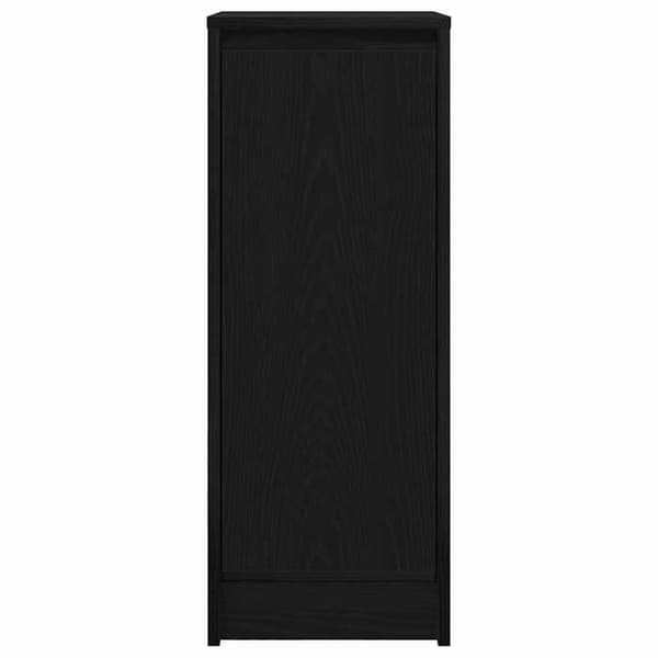Maison Exclusive - Buffet i sort egetræ 29,5x34x76 cm ingeniørtræ