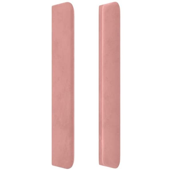 Maison Exclusive - LED-päätyruutu Vaaleanpunainen 203x16x118/128 cm Sametti rosa