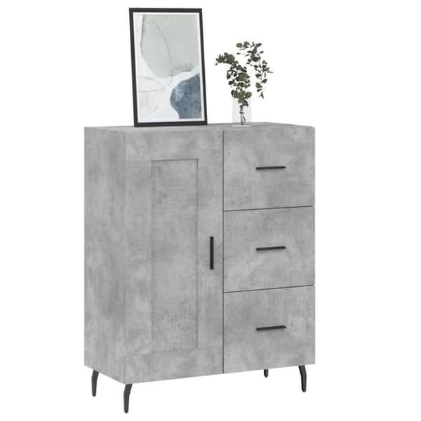 Maison Exclusive - Buffet grå beton 69,5x34x90 cm ingeniørtræ