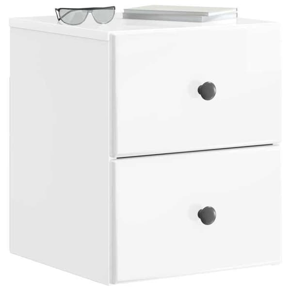 Maison Exclusive - Väggmonterad nattduksbord 2 st Vit glans 34,5 x 33 x 40 cm