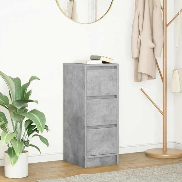 Maison Exclusive - Buffet grå beton 29,5x34x76 cm ingeniørtræ
