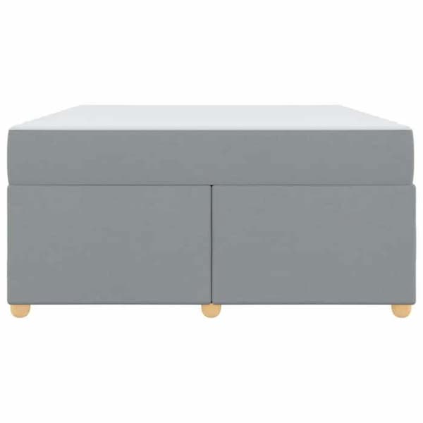 Maison Exclusive - Sängram med madrass Ljusgrå 160 x 200 cm tyg Ljusgrått