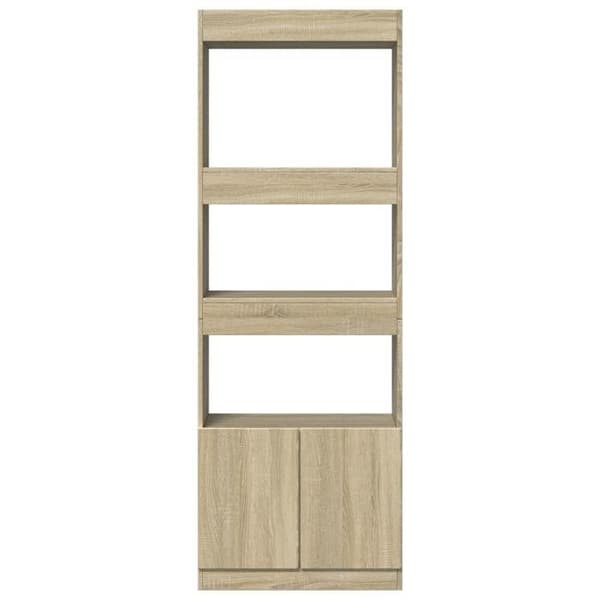 Maison Exclusive - Buffet høj 63x33x180 cm egetræ sonoma ingeniørtræ
