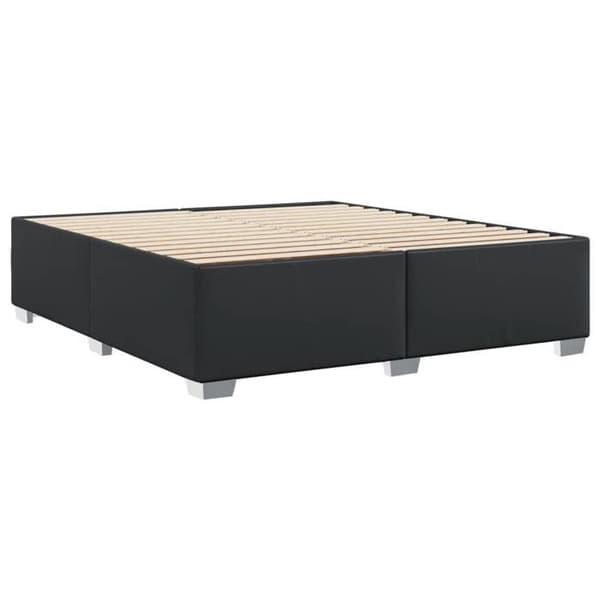 Maison Exclusive - Sengestel uden madras sort 200x200 cm kunstlæder Svart
